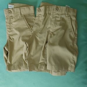 Lot of 3 Boys Khaki School Uniform Shorts